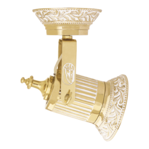 FOCO VIENNA PAR 30 LED CON BASE COLECCIÓN NEW VIENNA EN ORO CON PATINA BLANCA