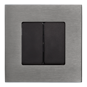 INTERRUPTOR DE DOBLE TECLA COLECCIÓN SoHo EN BRUSHED GRAPHITE